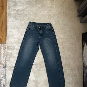 SHEIN Women's Straight Leg Blue Jeans